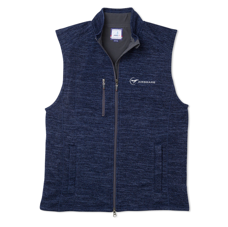 Airshare-Tahoe 2-Way Zip Front Fleece Vest - Admiral
