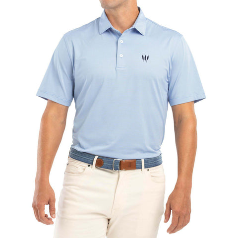 Te Arai - Albatross Striped PREP-FORMANCE Jersey Polo - Gulf Blue