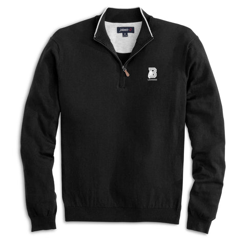Brunswick Lacrosse Bailey 1/4 Zip Sweater-Black/Light Gray