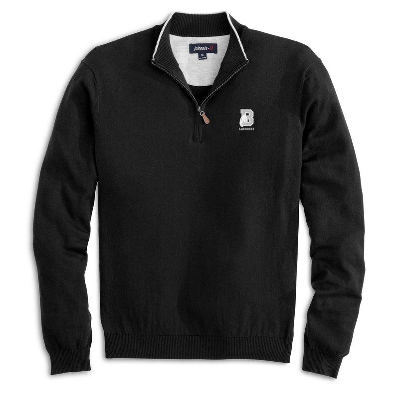 Brunswick Lacrosse Bailey 1/4 Zip Sweater-Black/Light Gray