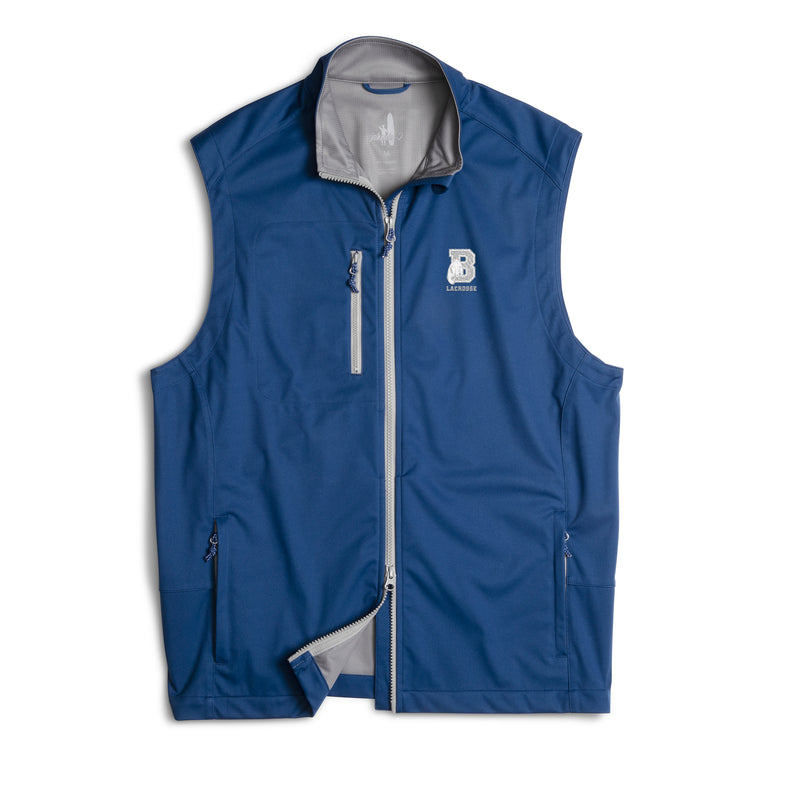Brunswick Lacrosse Crest 2-Way Zip Front Wind Vest Blazer or White