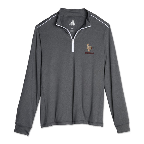 Iona Prep Baseball Lammie 1/4 Zip PREP-FORMANCE Pullover - Pavement/White