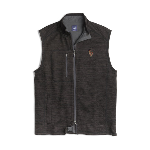 Iona Prep Baseball Tahoe 2-Way Zip Front Fleece Vest - Black