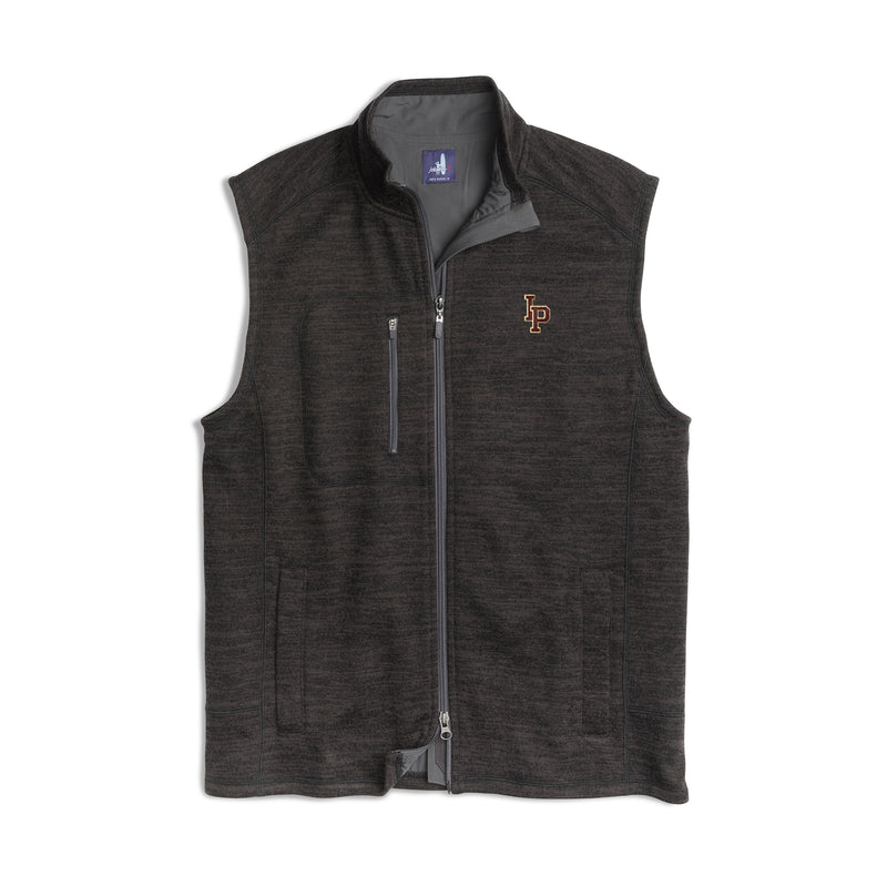 Iona Prep Baseball Tahoe 2-Way Zip Front Fleece Vest - Black