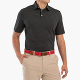 Albatross Striped PREP-FORMANCE Jersey Polo - Black