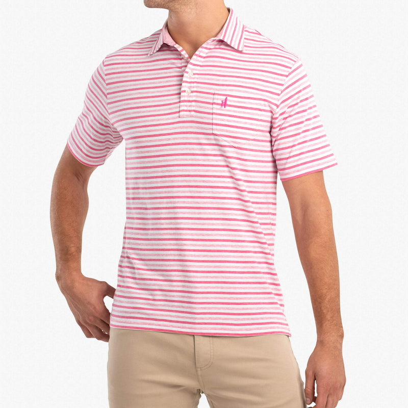 Palmetto Striped Polo - Punch