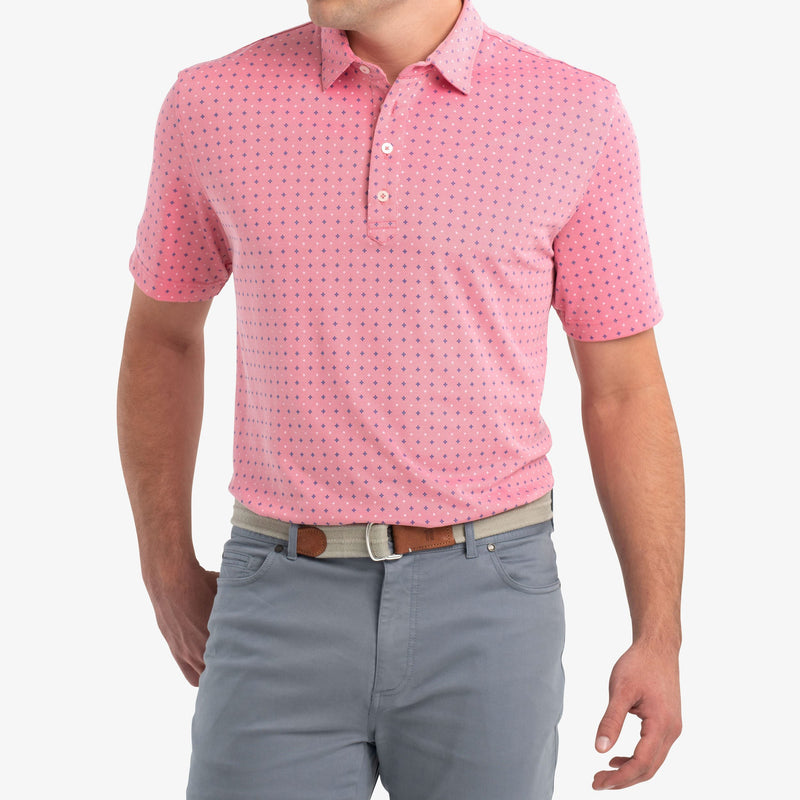 Otis Printed PREP-FORMANCE Pique Polo-Primrose