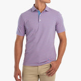 Noah Striped Polo - Laguna Blue