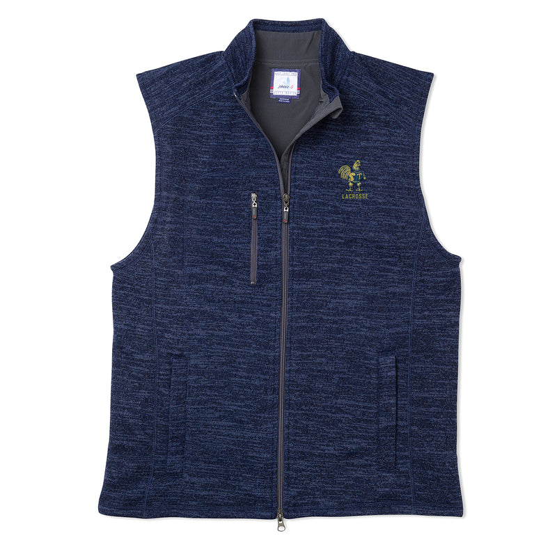 Trinity Lacrosse Tahoe 2-Way Zip Front Fleece Vest - Admiral
