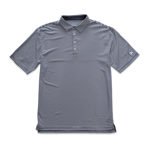 Tokeneke Bunker PREP-FORMANCE Striped Pique Polo - Midnight