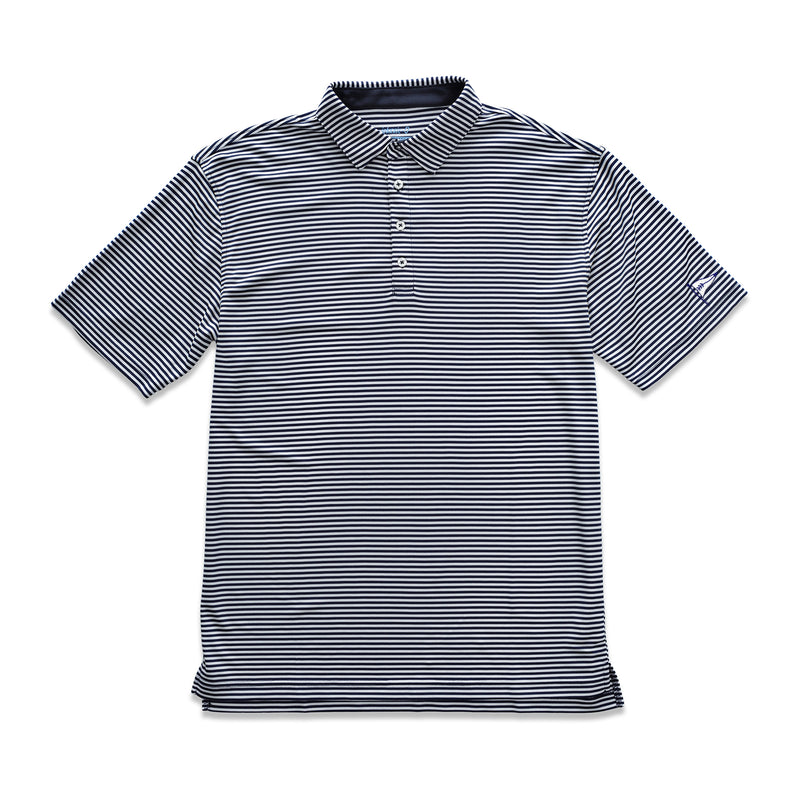 Tokeneke Bunker PREP-FORMANCE Striped Pique Polo - Midnight